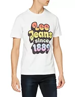 Koszulki męskie - Lee Męski T-shirt Pride Tee Graphic, biały, S - miniaturka - grafika 1