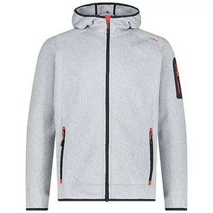 CMP męska kurtka Knit-Tech ze stałą czapką, aluminiowo-płomień, 58 - Kurtki męskie - miniaturka - grafika 1