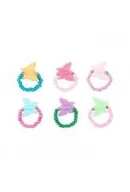 Prace ręczne dla dzieci - Pierścionki z koralików z motylkiem dla przyjaciółek BFF Dana zestaw - miniaturka - grafika 1