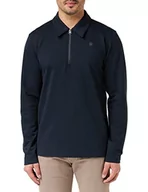 Koszulki męskie - G-STAR RAW Męska koszulka polo z zamkiem błyskawicznym Regular Tweeter, Niebieski (Salute D23170-d136-c742), XS - miniaturka - grafika 1