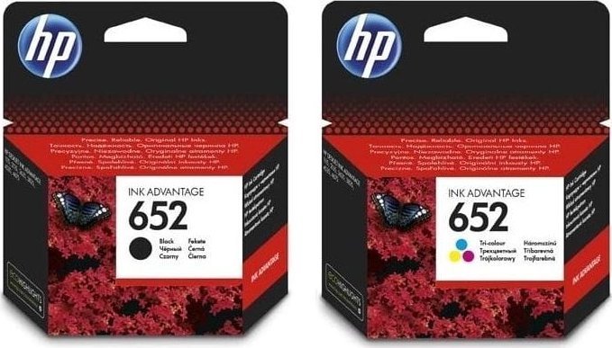 Tusz HP 652 F6V24AE 5ml + F6V25AE 6ml CMYK Oryginał komplet