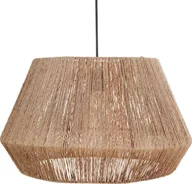 Lampy sufitowe - BELIANI Lampa wisząca naturalna jutowy klosz czarna podstawa żelazna lampa sufitowa boho oświetlenie do salonu jadalni - miniaturka - grafika 1