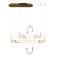 Lampy sufitowe - Lampa wisząca LED Steam Brass CGSTEAMBR Al 36W eliptyczna minimalistyczna mosiądz - miniaturka - grafika 1