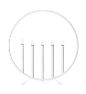 Ozdoby bożonarodzeniowe - Świecznik stołowy biały Surround okrągły ring candle biały - miniaturka - grafika 1