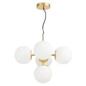 Lampy sufitowe - Lumina Deco Deco NOWOCZESNA LAMPA WISZĄCA MOSIĘŻNA STELVIO W5 LDP 6041-5 (MD) - miniaturka - grafika 1