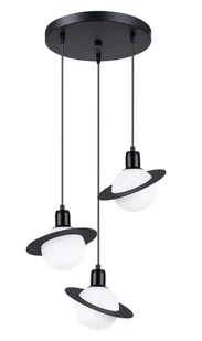 Czarna potrójna lampa wisząca nad stół - 3X A605 Kavo - Lampy stojące - miniaturka - grafika 1