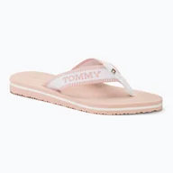 Klapki i japonki damskie - Japonki damskie Tommy Hilfiger Webbing Pool Slide ecru/whimsy pink - miniaturka - grafika 1