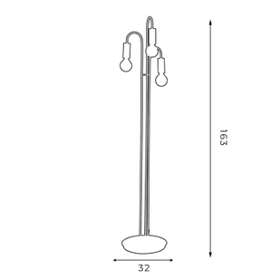 Luminex Loppe 515 lampa podłogowa stojąca 3x60W E27 czarny - Lampy stojące - miniaturka - grafika 4
