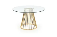 Stoły - Stół Dabro transparentny/ złoty - miniaturka - grafika 1