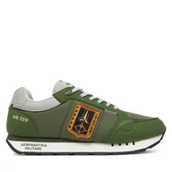 Sneakersy męskie - Sneakersy Aeronautica Militare 251SC292CT3331 Zielony - miniaturka - grafika 1