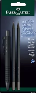 Faber-Castell 241124 - zestaw do pisania all black, z długopisem Poly Ball Urban i 2 ołówkami Urban - Długopisy Faber-Castell 241124 - zestaw do pisania all black, z długopisem Poly Ball Urban i 2 ołówkami Urban - Długopisy - miniaturka - grafika 1