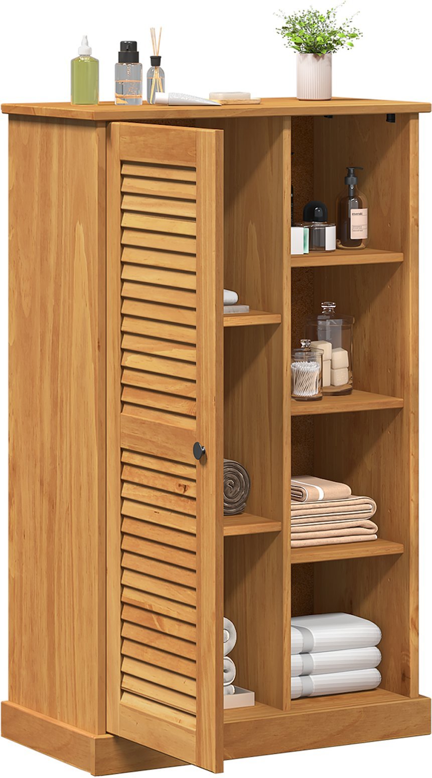 vidaXL Szafka Łazienkowa miodowy brąz 68 x 34 x 110 cm