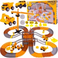 Pociągi dla dzieci - Kolejka Tor Samochodowy Elastyczny Auta 273 elementy - miniaturka - grafika 1