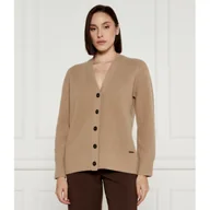 Swetry damskie - Calvin Klein Wełniany kardigan | Relaxed fit - miniaturka - grafika 1