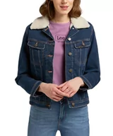 Kurtki damskie - Lee Sherpa Rider Damska Kurtka Dark Blue L54Vsqzg-L - miniaturka - grafika 1