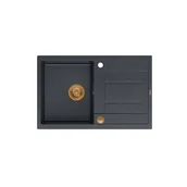 Zlewozmywaki - Quadron HB8203U8-C1_P2O Morgan 111 Black diamond (czarny nakrapiany/miedziany) - miniaturka - grafika 1