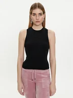 Koszulki i topy damskie - Juicy Couture Top Beckham JCBLV223811 Czarny Slim Fit - miniaturka - grafika 1