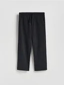 Spodnie sportowe męskie - Reserved - Spodnie dresowe z bawełną - czarny - miniaturka - grafika 1