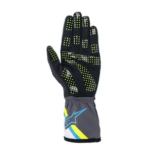 Rękawice kartingowe Alpinestars TECH-1 K RACE V2 GRAPH szaro-niebieskie - Odzież do sportów motorowych - miniaturka - grafika 2