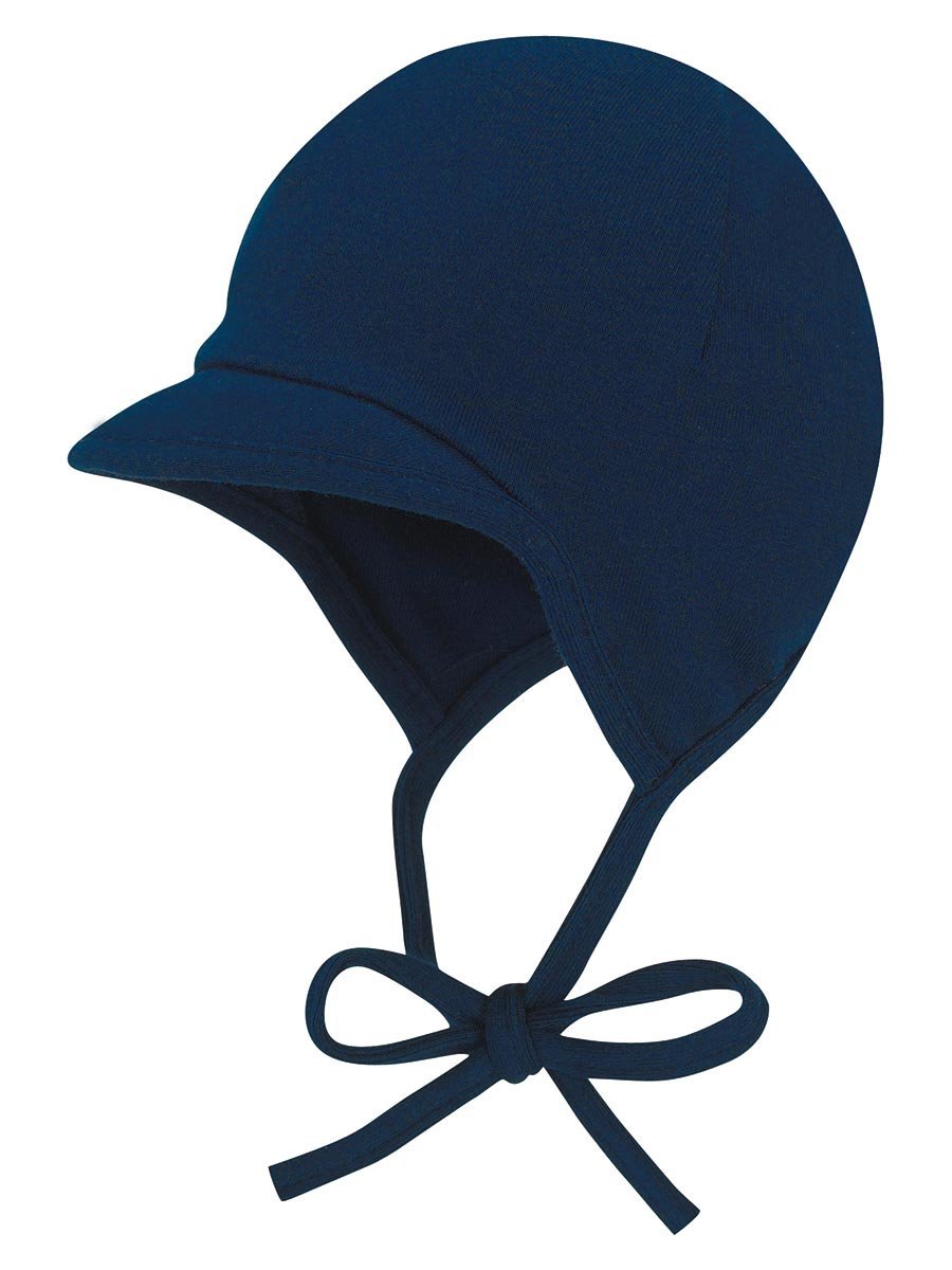 Niemowlęca czapka wiązana z daszkiem granatowa Döll r.45