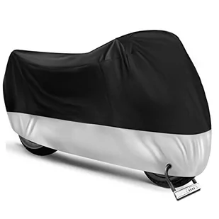 Pokrowiec na motocykl, uniwersalny pokrowiec na motocykl, wodoodporny, na zewnątrz, z otworami do blokowania i torbą do przechowywania, pokrowiec na motocykl - Akcesoria motocyklowe - miniaturka - grafika 1