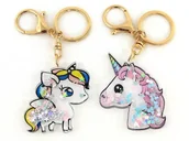 Breloczki dla dzieci - Brelok jednorożec z cekinami 6,5x6cm MIX - ADAR - miniaturka - grafika 1