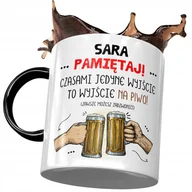 Kubki - Kubek Czarny Dla Sary Żony Przyjaciółki Prezent z Nadrukiem ze Zdjęciem + Opakowanie na prezent (wzór 04) - miniaturka - grafika 1