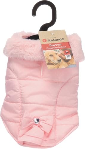 Flamingo Różowy płaszcz dla psów Guzzi - Rozmiar 20 cm (A: 20 cm, B: 26-28 cm, C: 34-38 cm) - idealny dla Chihuahua, pinczera miniaturowego, maltańczyka, motyla i pomeraniana