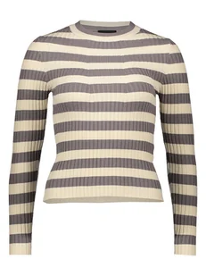 Pieces Sweter "Crista" w kolorze kremowo-szarym - Swetry damskie - miniaturka - grafika 1