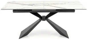 Biały rozkładany stół z blatem imitującym marmur - Muto - Stoły Biały rozkładany stół z blatem imitującym marmur - Muto - Stoły - miniaturka - grafika 1