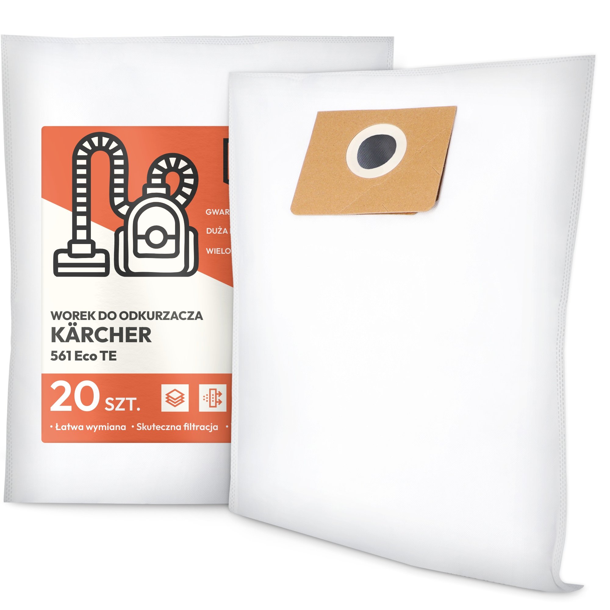 20x Worek do Odkurzacza Kärcher 561 Eco Te Syntetyczny Duży Torba Worki G9