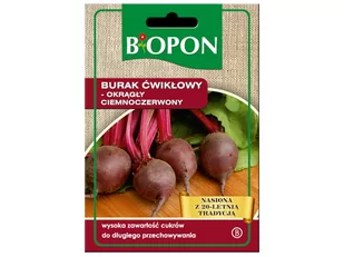 BIOPON Nasiona burak ćwikłowy okrągły ciemnoczerwony 1425 - Nasiona i cebule - miniaturka - grafika 1