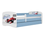 Łóżka dla dzieci i młodzieży - Łóżko dla dziecka, barierka, Babydreams, formuła, niebieskie - miniaturka - grafika 1