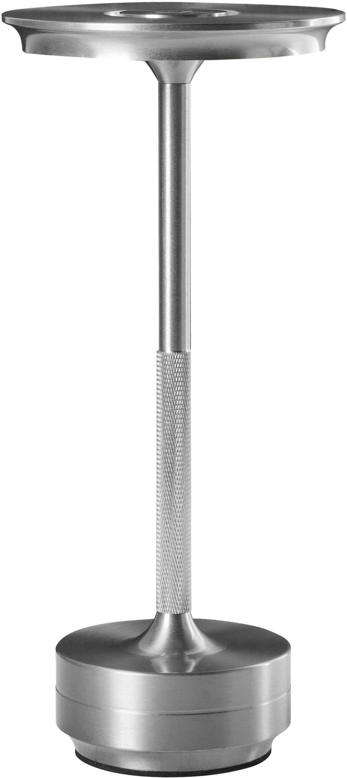 Lampa stołowa Beliani Bezprzewodowa lampa stołowa LED MAGO Ze ściemniaczem Metal Srebrny
