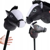 Maskotki i pluszaki - Koń Na Kijku Hobby Horse Głowa Konia Na Kiju Z Dźwiękiem Konik Dla Dzieci - miniaturka - grafika 1