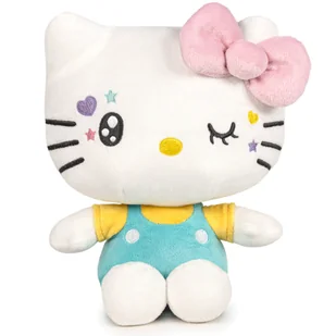 Hello Kitty Oryginalna Maskotka 17 Cm Turkusowe Ogrodniczki Przytulanka - Maskotki i pluszaki - miniaturka - grafika 1