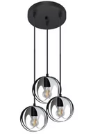 Lampy sufitowe - Lampex Ball lampa wisząca 3-punktowa czarna/biała LPX0099/3P - miniaturka - grafika 1