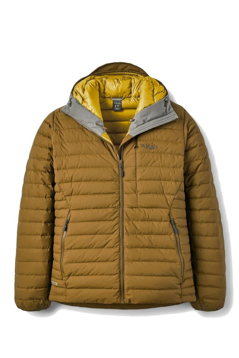 Rab Kurtka trekkingowa puchowa męska Microlight Windstopper Hoody brązowa M