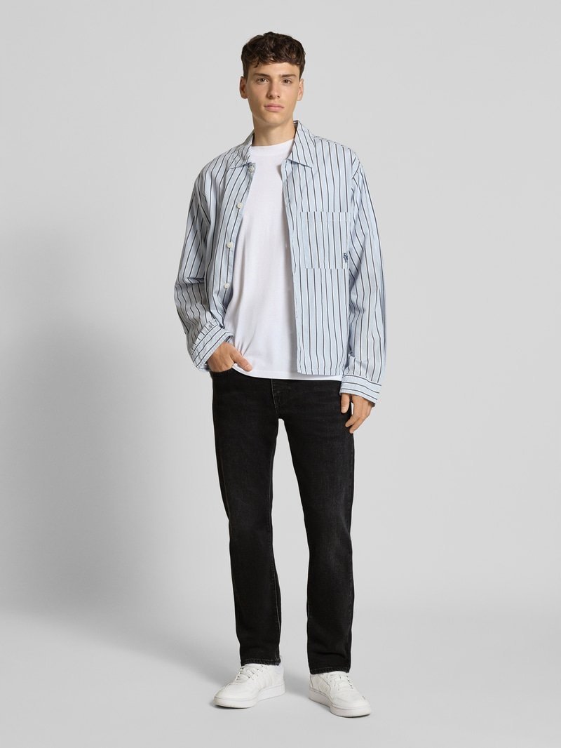 LEVIS CZARNE JEANSY PROSTE Z PRZETARCIAMI BAWEŁNA LYOCELL 34/32 7AA