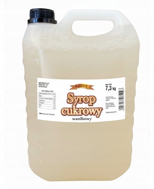 Syrop o smaku waniliowym gastronomiczny, do kawy, drinków, GĘSTY 7,3kg