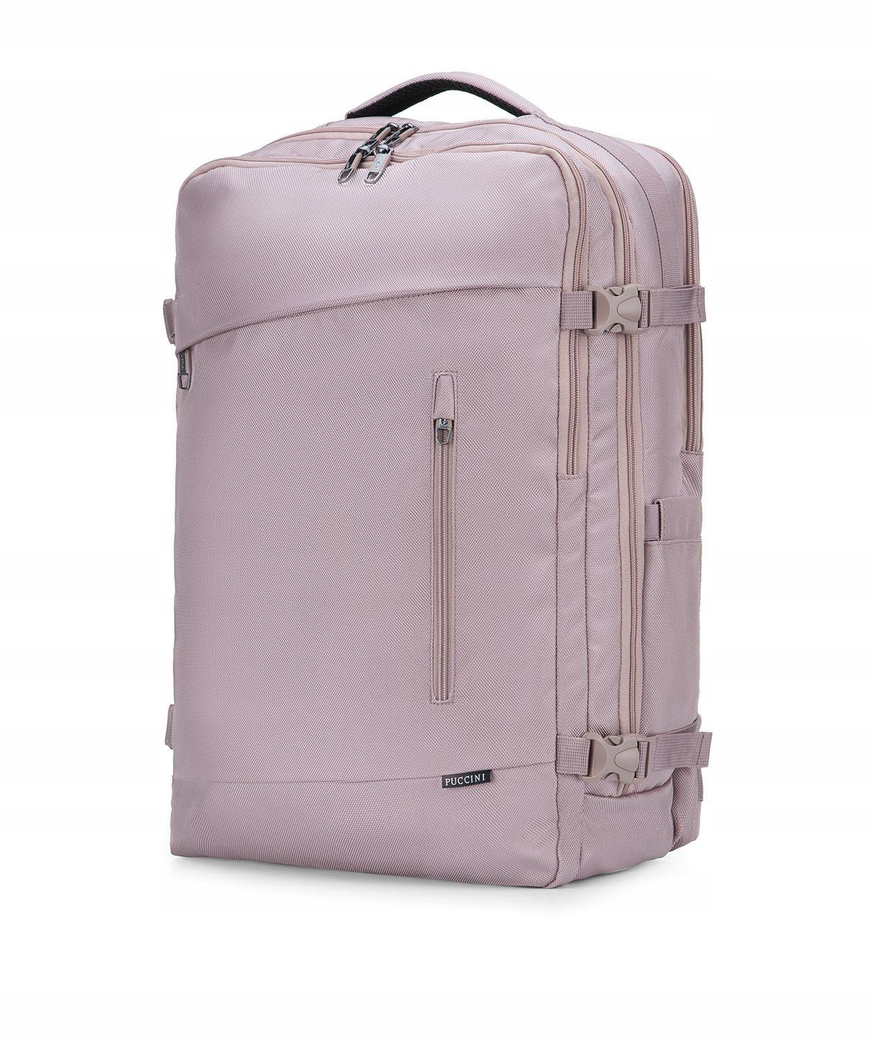Plecak Do Samolotu Podróżny Kabinowy Duży XL Puccini Różowy PM9028-3C