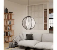 Lampy sufitowe - Eglo 44005 - Żyrandol na lince WAVERTON 1xE27/40W/230V śr. 40 cm biały/czarny - miniaturka - grafika 1