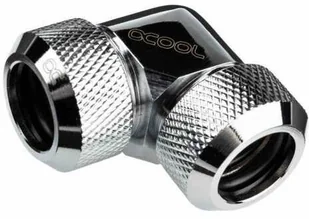 alphacool Icicle 13mm HardTube nakręcane gniazdo 90 stopni L-złącze rurki z mosiądzu akrylowego - chrom - Chłodzenie wodne - miniaturka - grafika 1