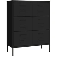 Szafki do salonu - Czarna stalowa szafka na narzędzia z 6 szufladami W4-P22 - miniaturka - grafika 1