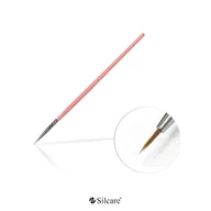 Akcesoria do paznokci - SILCARE Pędzelek Do Zdobień Naturalne Włosie 4mm - miniaturka - grafika 1