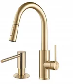 Baterie kuchenne - Bateria kuchenna złota ANITA  Stalowa Wyciągana Wylewka WW - miniaturka - grafika 1