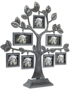 Drzewko genealogiczne srebrne FT08 - Ramki na zdjęcia - miniaturka - grafika 1
