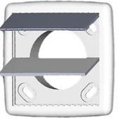 Odkurzacze przemysłowe - Gniazdo wyrzutowe białe (dwuklapkowe) - miniaturka - grafika 1