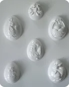 Wielkanoc - Forma do odlewów gipsu, pisanki, 6 elementów - miniaturka - grafika 1