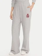 Spodnie sportowe damskie - Tommy Hilfiger Spodnie dresowe UW0UW06081 Szary Wide Leg - miniaturka - grafika 1